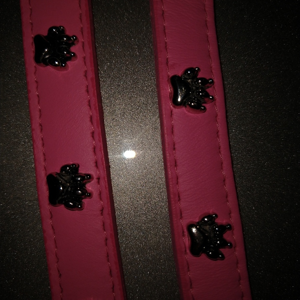 Nwt pink leather dog collar - Picture 4 of 5